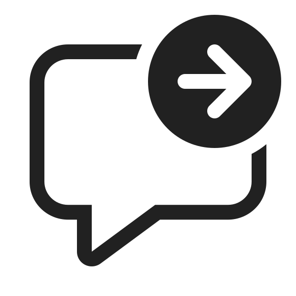 Ic Fluent Comment Arrow Right 20 Regular