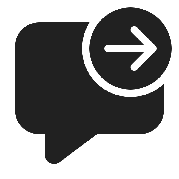 Ic Fluent Comment Arrow Right 24 Filled