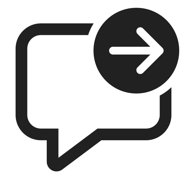 Ic Fluent Comment Arrow Right 24 Regular