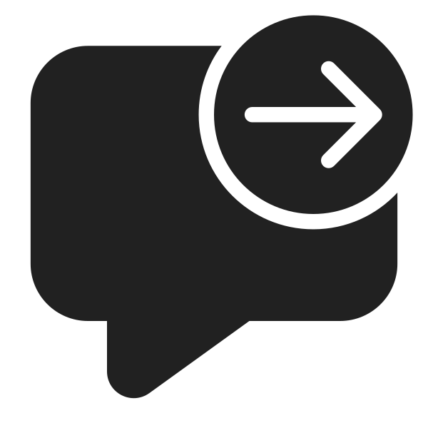 Ic Fluent Comment Arrow Right 28 Filled