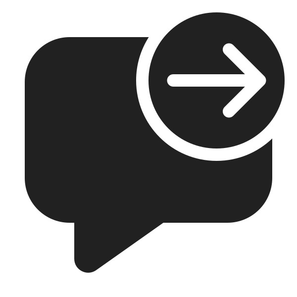 Ic Fluent Comment Arrow Right 48 Filled
