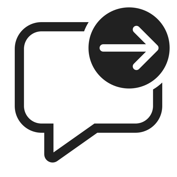 Ic Fluent Comment Arrow Right 48 Regular