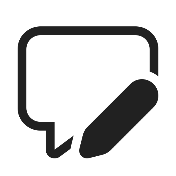 Ic Fluent Comment Edit 20 Regular