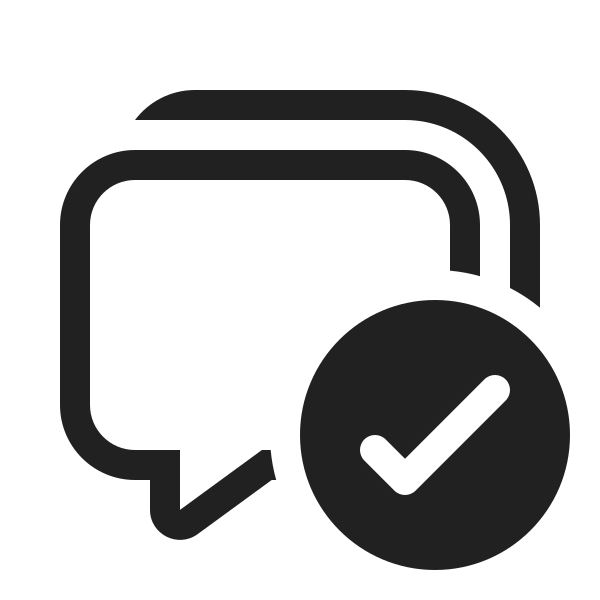 Ic Fluent Comment Multiple Checkmark 20 Regular