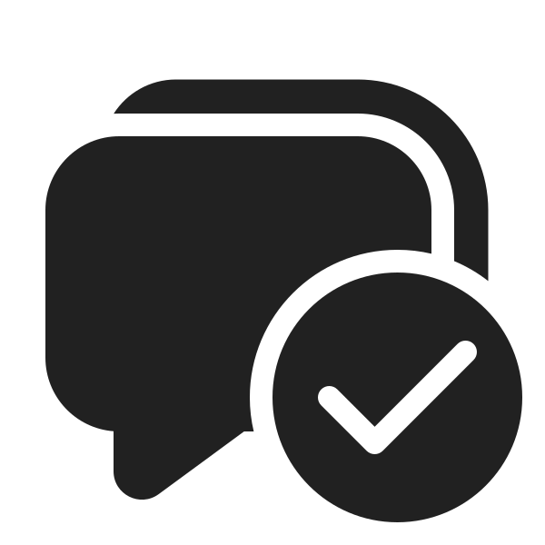 Ic Fluent Comment Multiple Checkmark 24 Filled