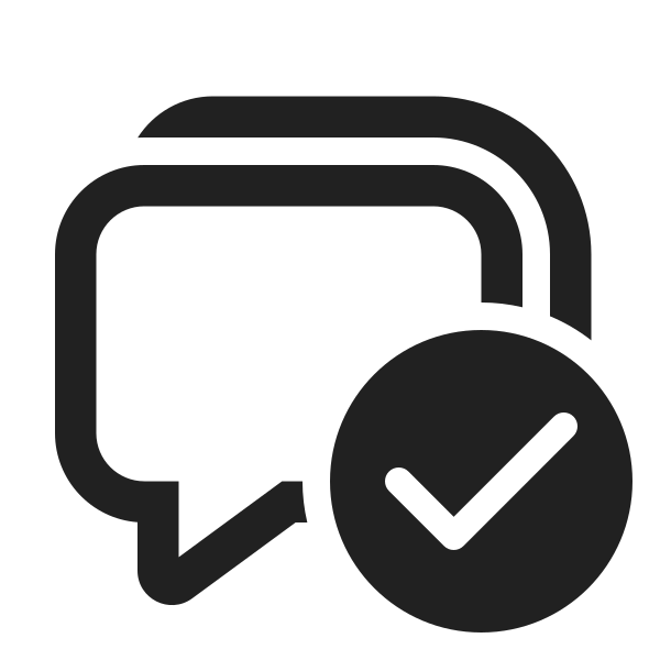 Ic Fluent Comment Multiple Checkmark 24 Regular