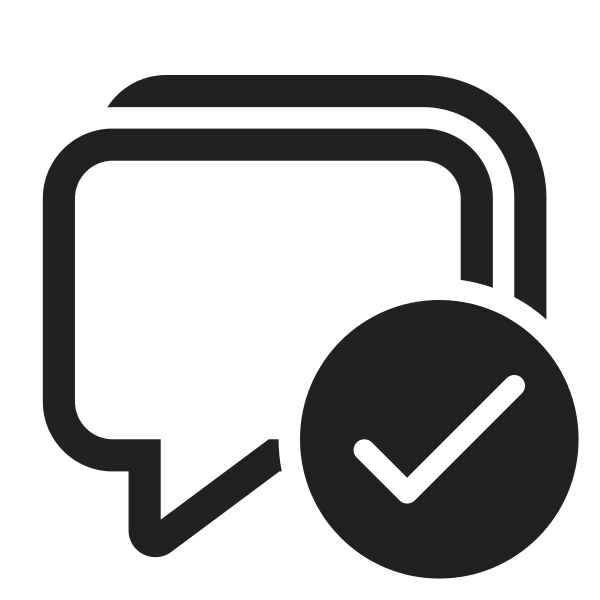 Ic Fluent Comment Multiple Checkmark 28 Regular