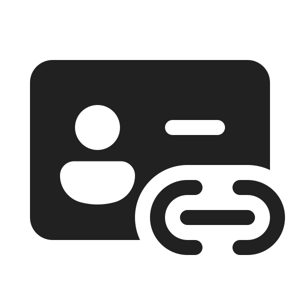 Ic Fluent Contact Card Link 20 Filled