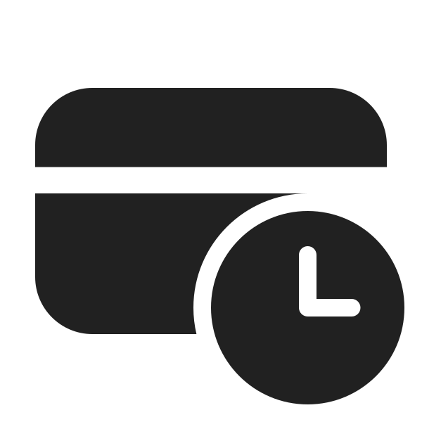 Ic Fluent Credit Card Clock 24 Filled
