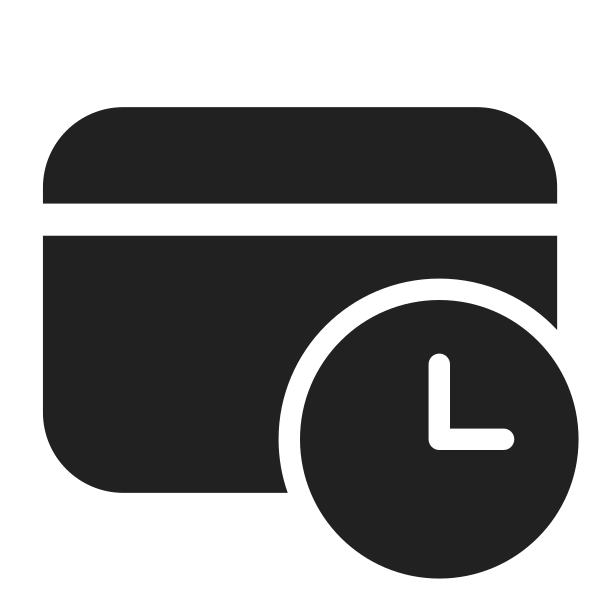 Ic Fluent Credit Card Clock 28 Filled
