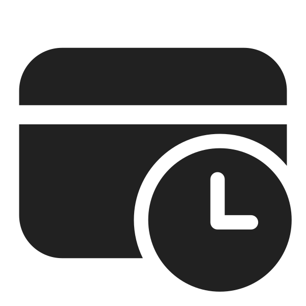 Ic Fluent Credit Card Clock 32 Filled