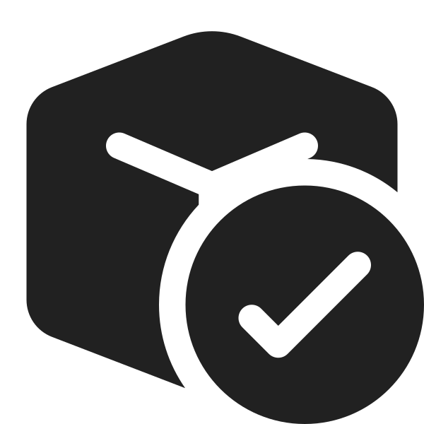 Ic Fluent Cube Checkmark 16 Filled