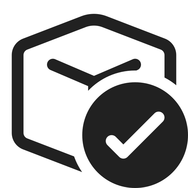 Ic Fluent Cube Checkmark 16 Regular