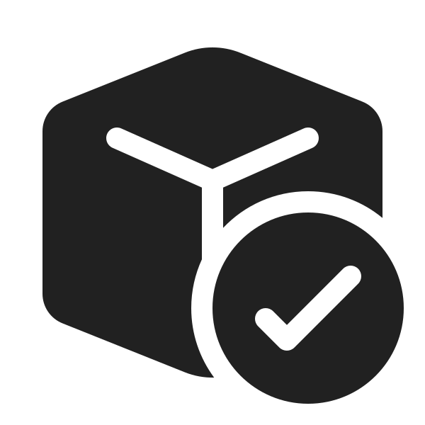 Ic Fluent Cube Checkmark 20 Filled