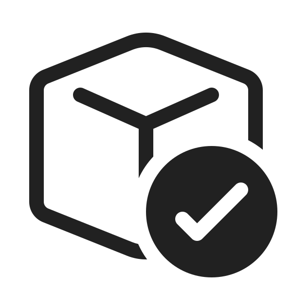 Ic Fluent Cube Checkmark 20 Regular
