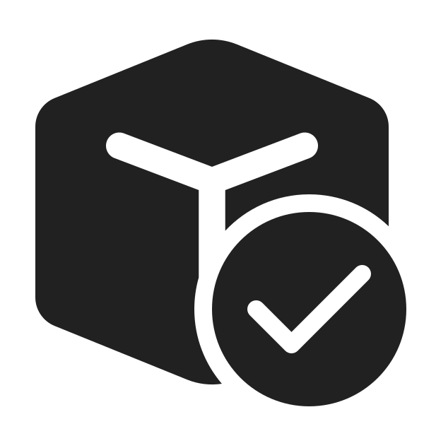 Ic Fluent Cube Checkmark 24 Filled