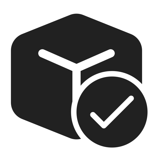 Ic Fluent Cube Checkmark 28 Filled