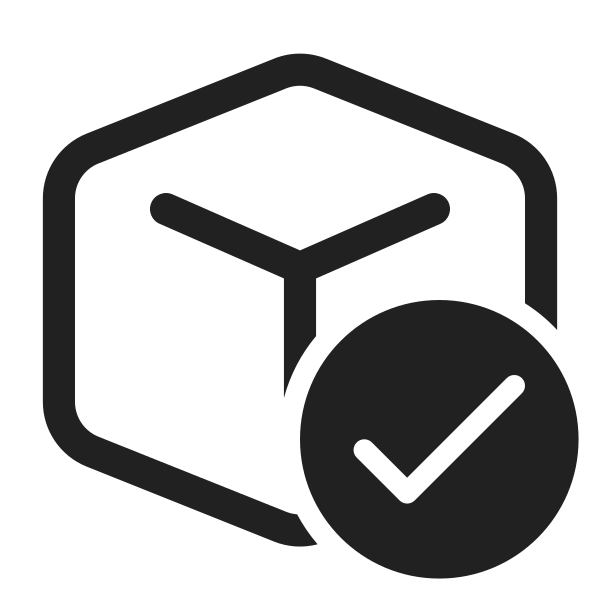 Ic Fluent Cube Checkmark 28 Regular