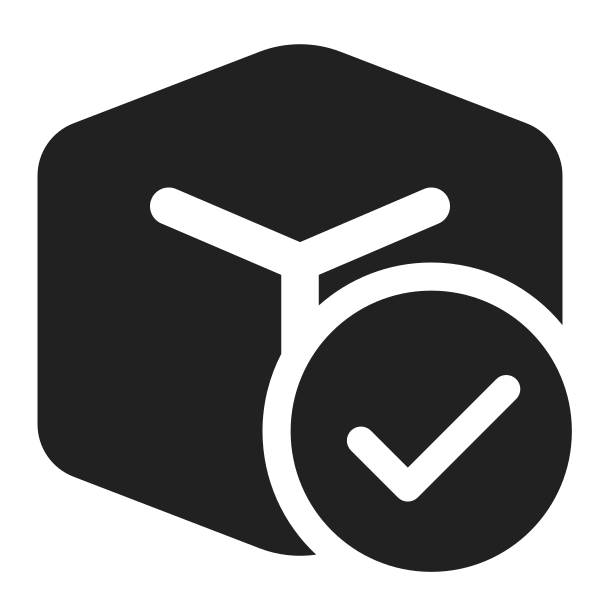 Ic Fluent Cube Checkmark 32 Filled