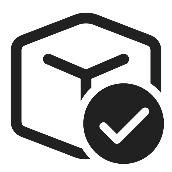 Ic Fluent Cube Checkmark 32 Regular
