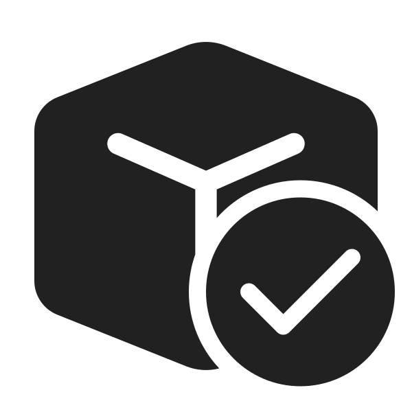 Ic Fluent Cube Checkmark 48 Filled