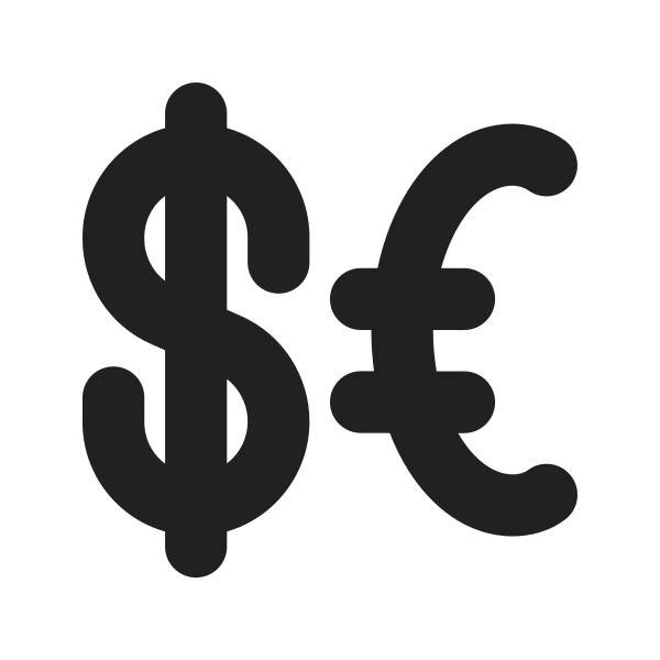Ic Fluent Currency Dollar Euro 16 Filled