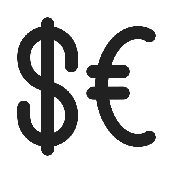 Ic Fluent Currency Dollar Euro 20 Filled