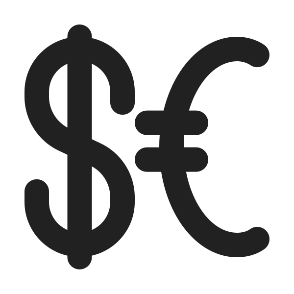 Ic Fluent Currency Dollar Euro 24 Filled