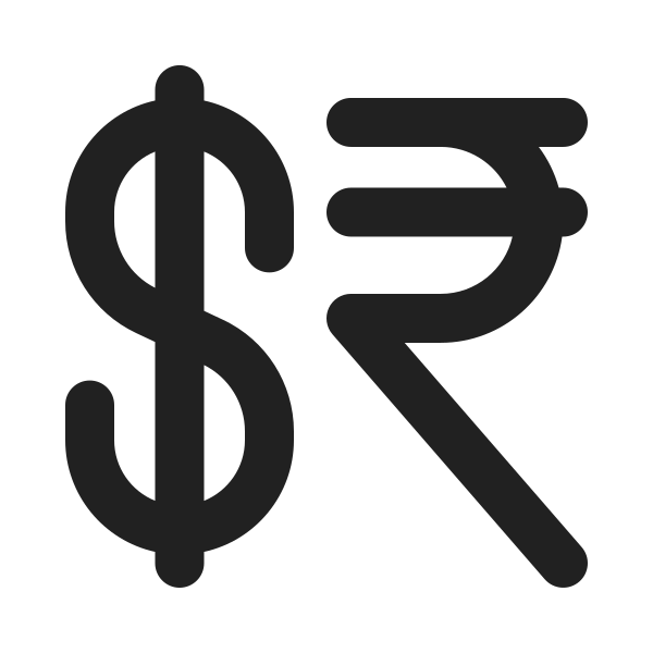 Ic Fluent Currency Dollar Rupee 20 Filled