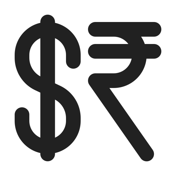 Ic Fluent Currency Dollar Rupee 24 Filled