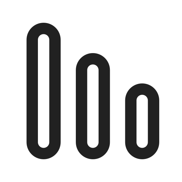 Ic Fluent Data Bar Vertical 24 Regular