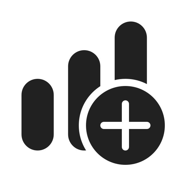 Ic Fluent Data Bar Vertical Add 24 Filled