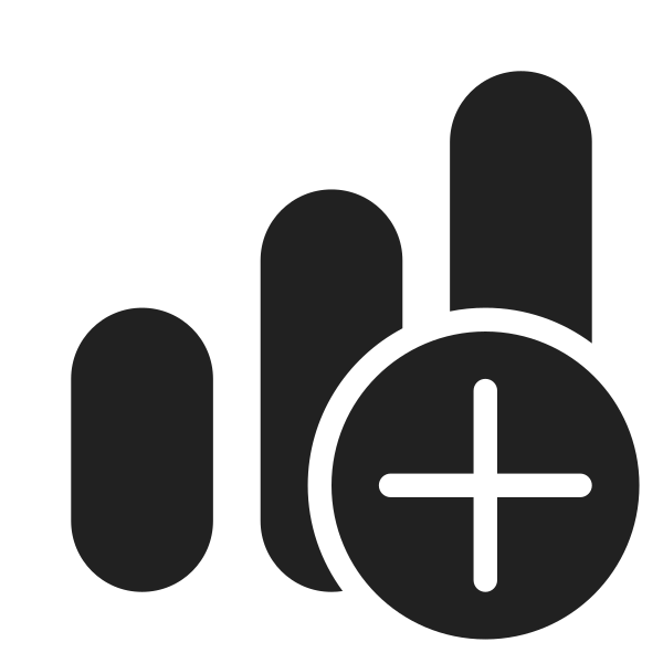 Ic Fluent Data Bar Vertical Add 28 Filled