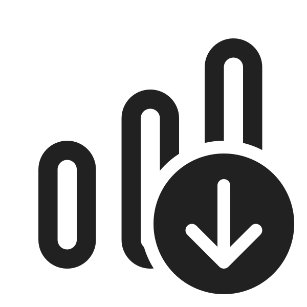 Ic Fluent Data Bar Vertical Arrow Down 24 Regular