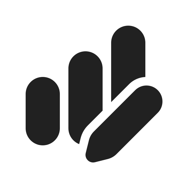 Ic Fluent Data Bar Vertical Edit 20 Filled