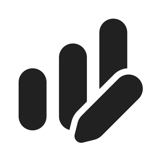 Ic Fluent Data Bar Vertical Edit 24 Filled