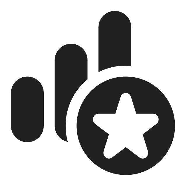 Ic Fluent Data Bar Vertical Star 16 Filled