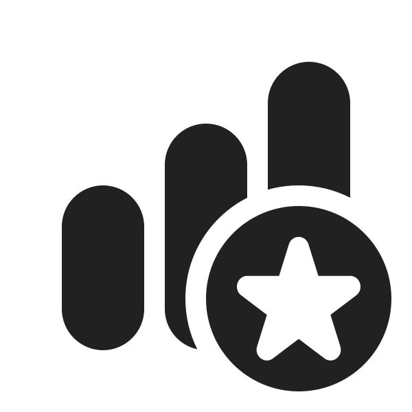 Ic Fluent Data Bar Vertical Star 20 Filled