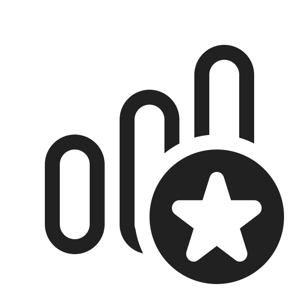 Ic Fluent Data Bar Vertical Star 20 Regular
