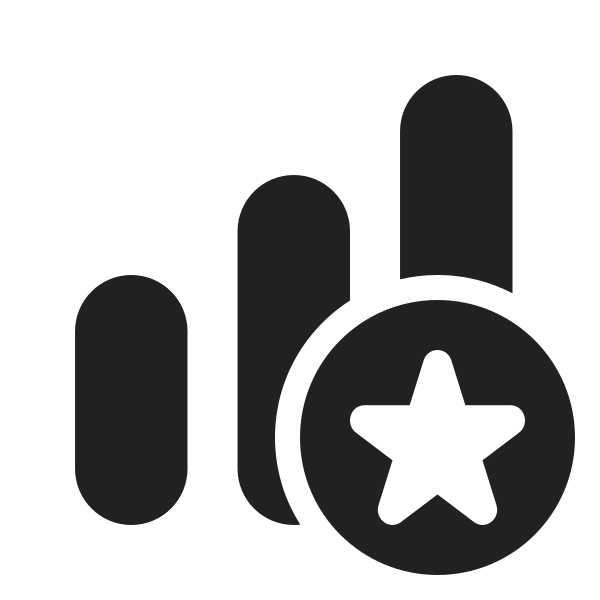Ic Fluent Data Bar Vertical Star 24 Filled