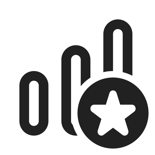Ic Fluent Data Bar Vertical Star 24 Regular