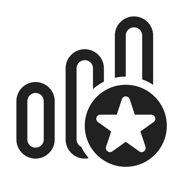 Ic Fluent Data Bar Vertical Star 32 Regular
