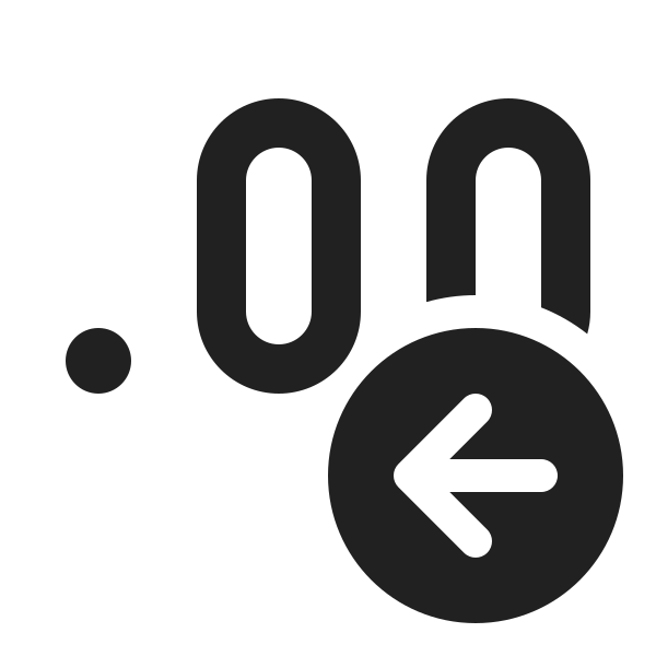 Ic Fluent Decimal Arrow Left 20 Filled