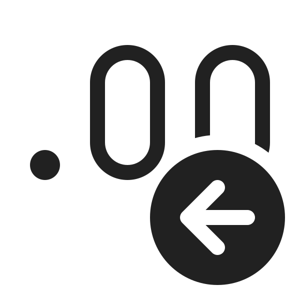 Ic Fluent Decimal Arrow Left 20 Regular