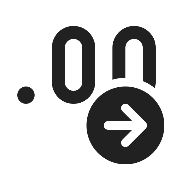 Ic Fluent Decimal Arrow Right 20 Filled