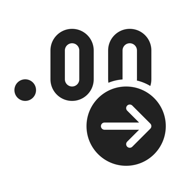 Ic Fluent Decimal Arrow Right 24 Filled