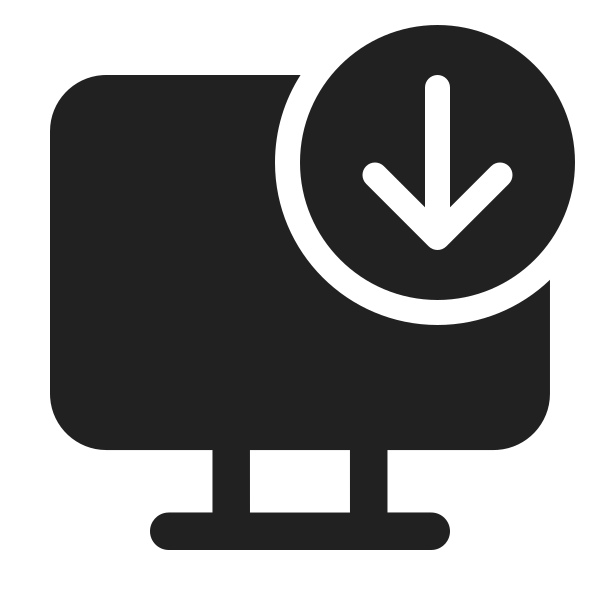 Ic Fluent Desktop Arrow Down 24 Filled