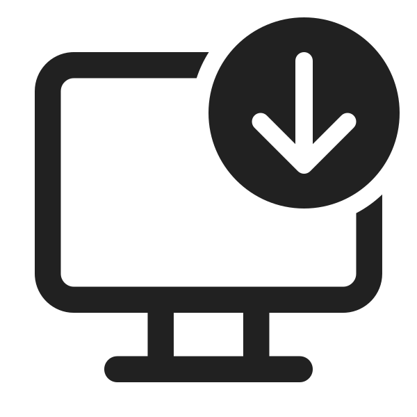 Ic Fluent Desktop Arrow Down 24 Regular
