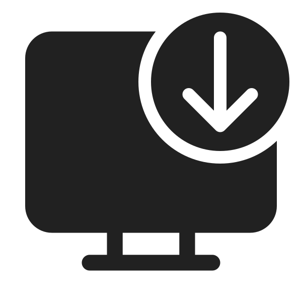 Ic Fluent Desktop Arrow Down 48 Filled