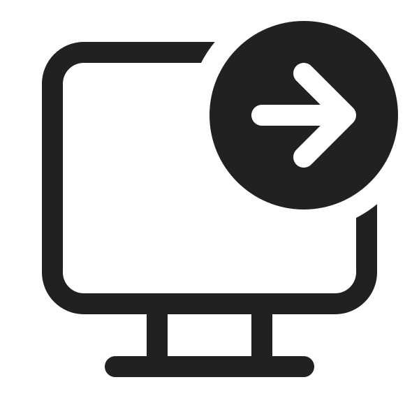 Ic Fluent Desktop Arrow Right 20 Regular